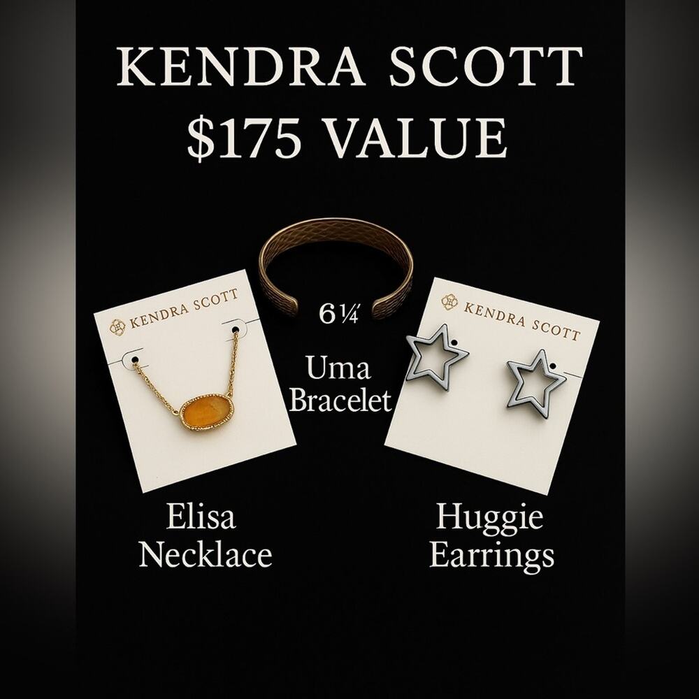 Kendra Scott Jewelry $175 Value | Elisa Necklace, Earrings, Bracelet